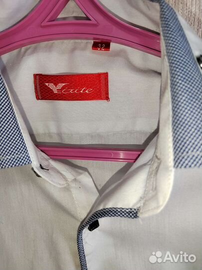 Рубашка белая для мальчика 32