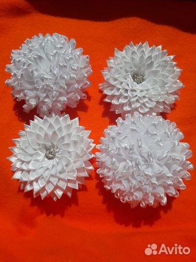 Канзаши.Резинки,бантики,заколки,украшения