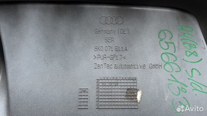 Юбка бампера audi a4 b8 8к0071611a