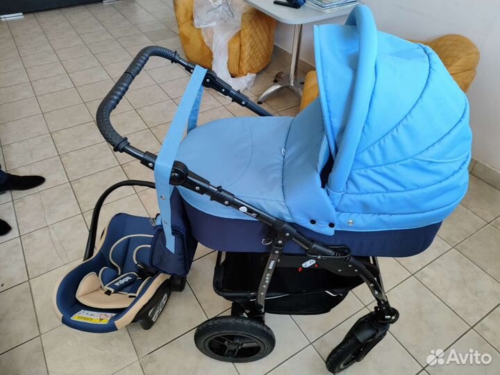 Коляска-люлька Sevillababy Mirra Голубой-Синий