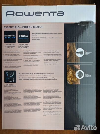 Фен Rowenta PRO AC Motor CV8250F0. Новый