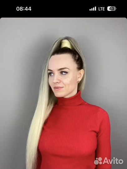 Высокий хвост из канекалона