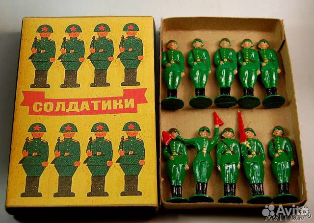 Солдатики оловянные столбики 10 штук