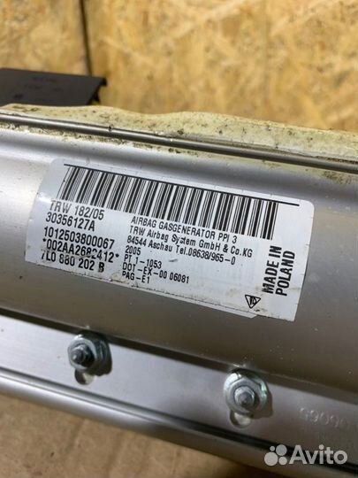 Подушка безопасности пассажира Volkswagen Touareg