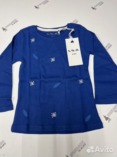 Туника кофта синяя для девочки новая 5.10.15 р 98
