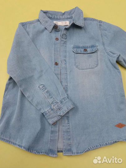 Джинсовая рубашка zara для девочки