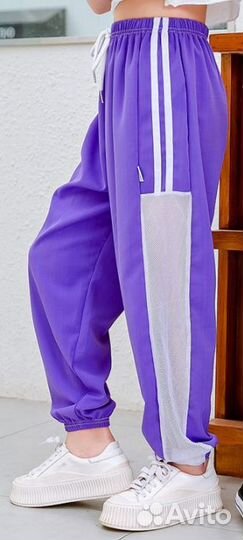 Лёгкие стильные спортивные штаны 160