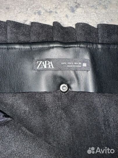 Кожаная юбка Zara L