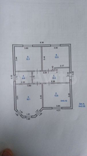 Дом 74 м² на участке 6 сот.