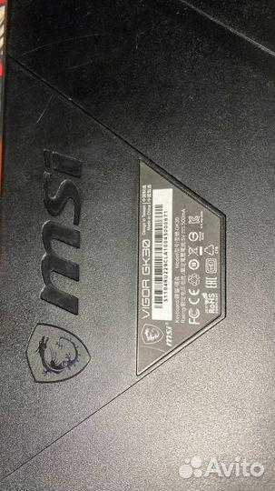 Игровая клавиатура MSI Vigor gk 30