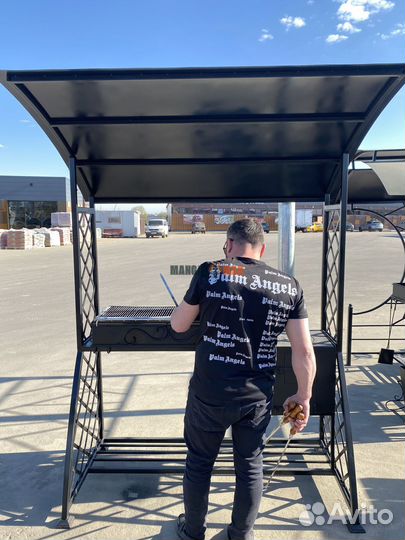Мангал с крышей