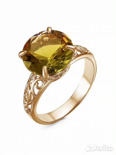 Кольцо с султанитом 23 размер, кольцо Лилии