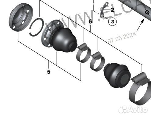 Ремонтный комплект гофрир.кожуха внутр BMW E46