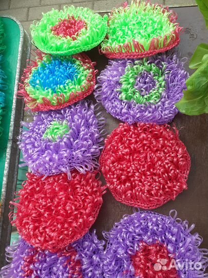 Мочалки ручной вязки