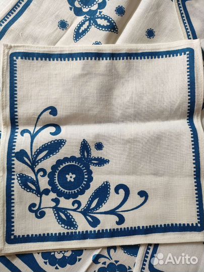 Полотенца х/б, скатерть, салфетки лен времён СССР