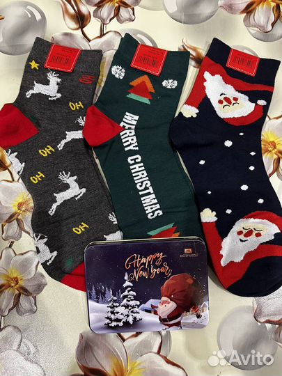 Мужские новогодние носки