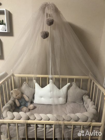 Бортики и балдахин в кроватку