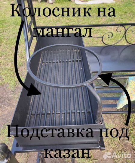 Мангал с крышей лофт