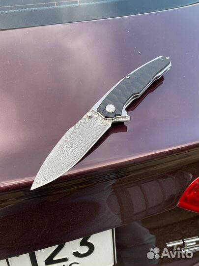Нож складной Дамаск сталь