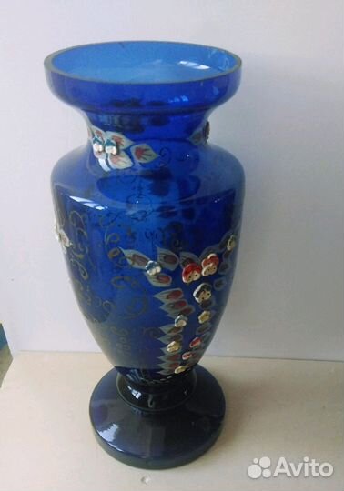 Ваза синий кобальт СССР