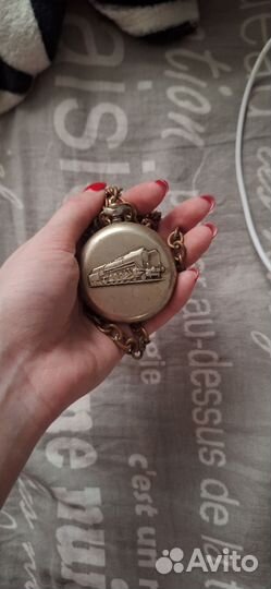 Часы карманные молния локомотив