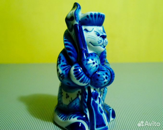 Гжель Собака Охранник Фарфор Фигурка