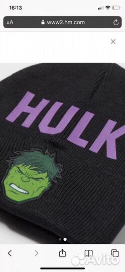 Шапки H&M для мальчика Hulk, Ninjago,Scull