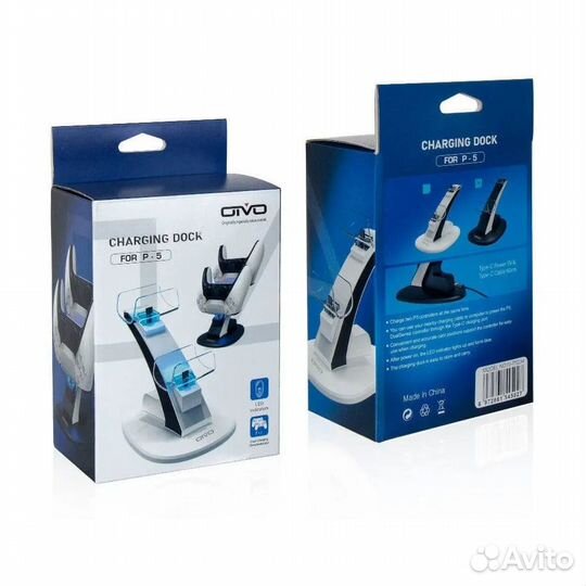 Зарядная станция для 2-х геймпадов PS5 DualSense