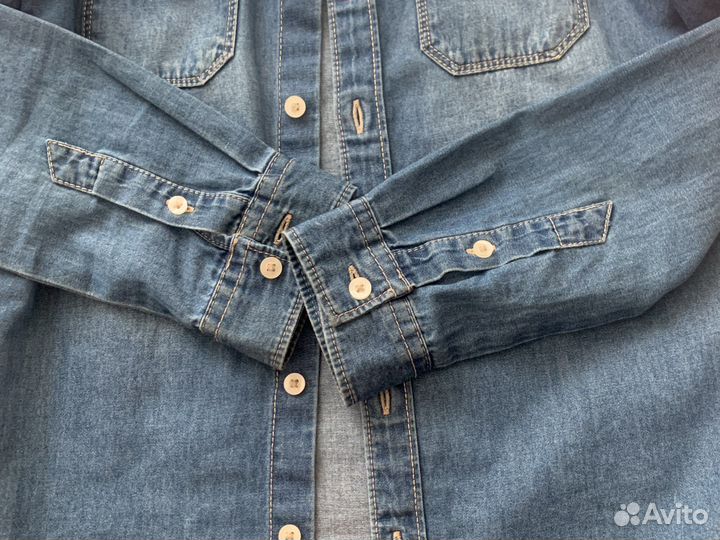 Джинсовая рубашка 128 Люкс