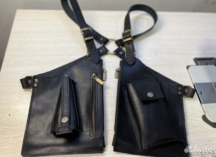 Кобура портупея из натуральной кожи