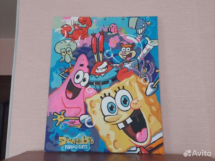 Картина губка боб