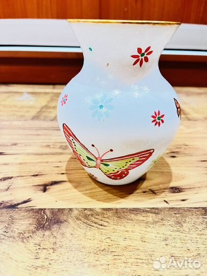 Ваза стеклянная высота 15 см