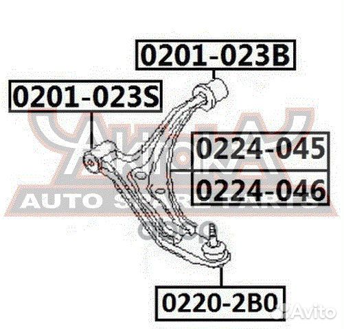 Рычаг nissan micra/march -02 передн. левый 0224046