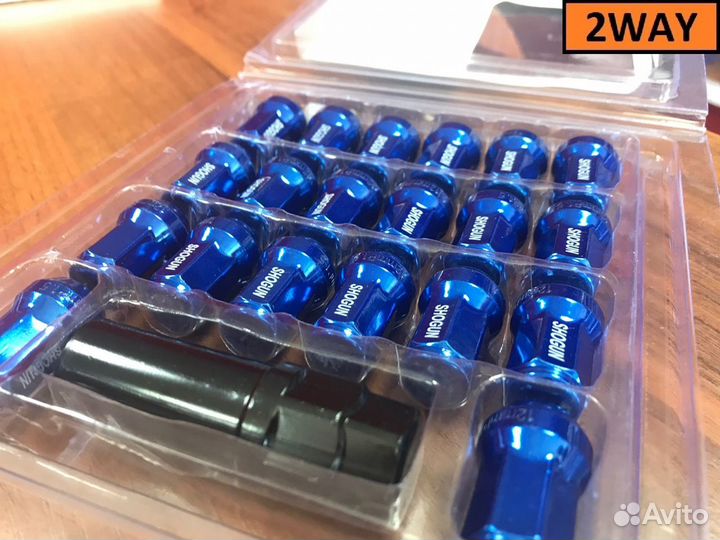 Гайки - секретки Синие Shogun М12*1.25