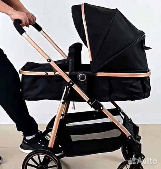 Коляска 3 в 1 с дождевиком и рукавичками