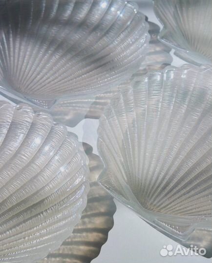 Винтажный набор для десерта ракушки Франция