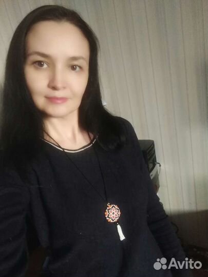 Двусторонний кулон из бисера