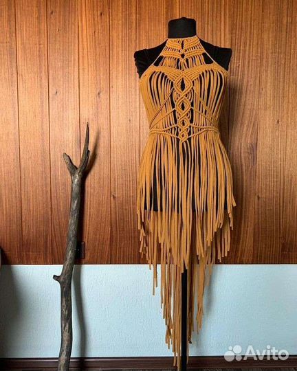 Платье макраме