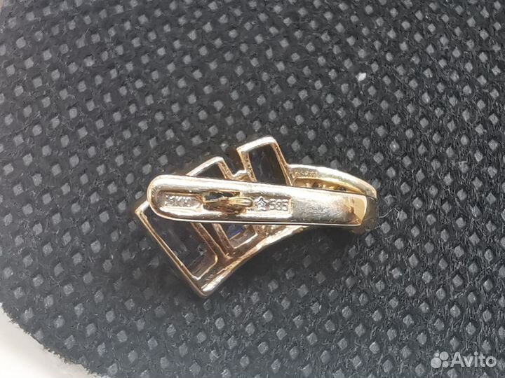 Серьги с Топазами 585 проба