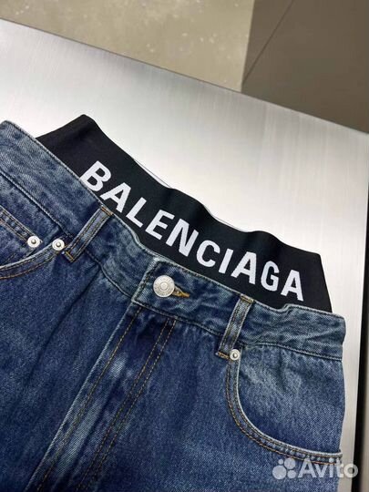 Джинсы Balenciaga на резинке