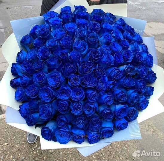 Синие розы Эквадор premium. Цветы. Букет