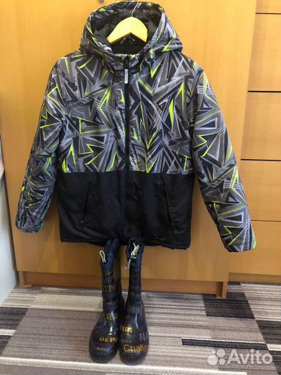 Резиновые сапоги 36-размера+куртка 158-размера