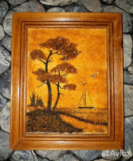 Картина - пано из янтаря