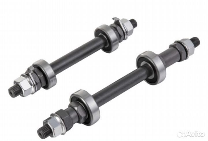 Ось втулки переднего колеса 140мм, с гайками М10,с