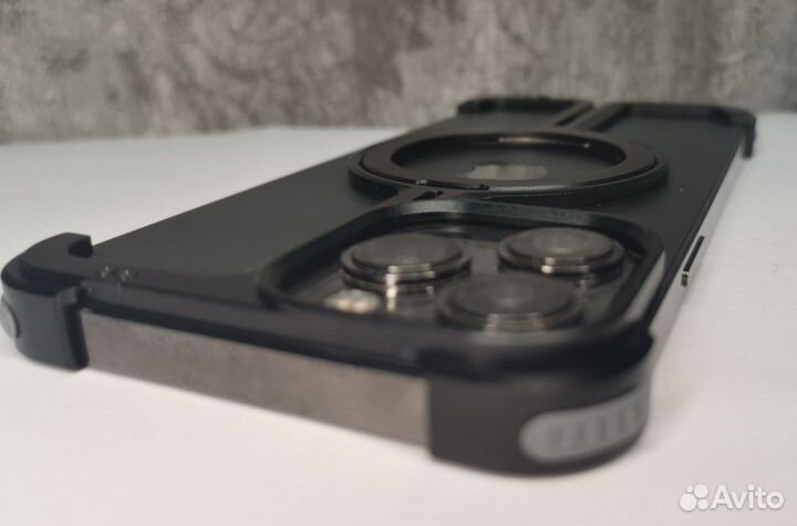 Чехол метал рамка Magsafe с подставкой для iPhone