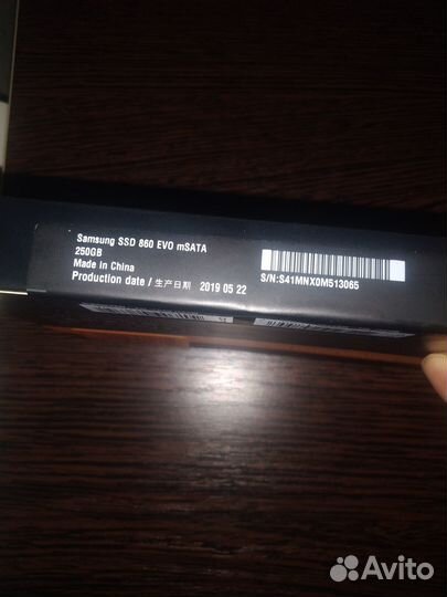 Новый SSD Samsung 860 evo msata 250gb
