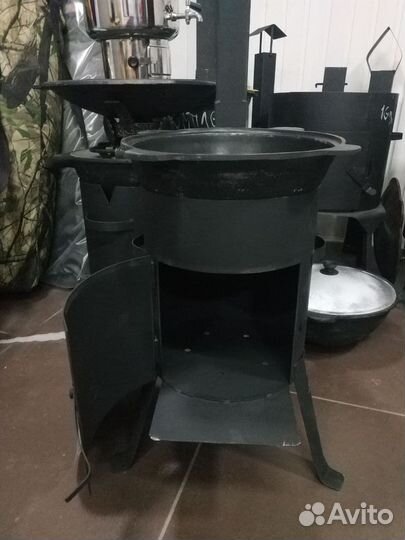 Казан чугунный 6л с печью