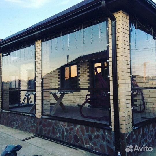 Мягкие окна пвх на ремешках или люверсах