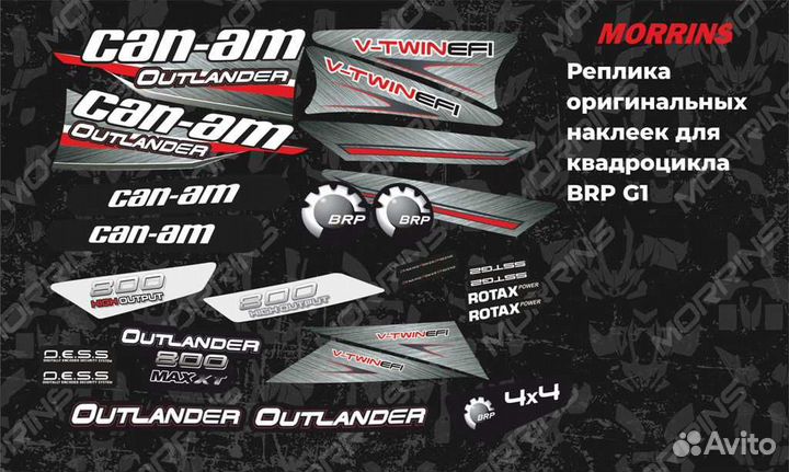 Наклейки на квадроцикл BRP Can-Am Outlander G1