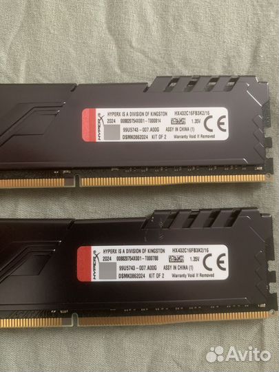 Оперативная память ddr4 16gb 3200 hyperx fury